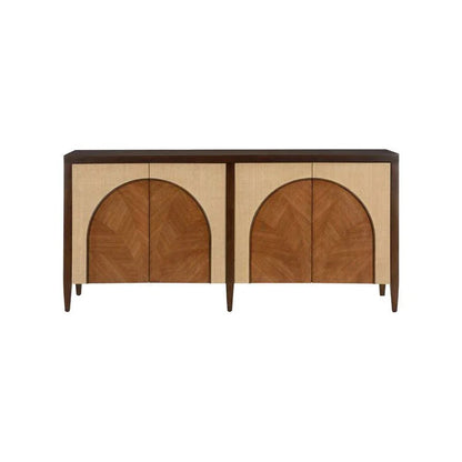 Honopu Textural Arch - Shaped Wood Cabinet - LOOMLAN - Wildwood - Accent Cabinets