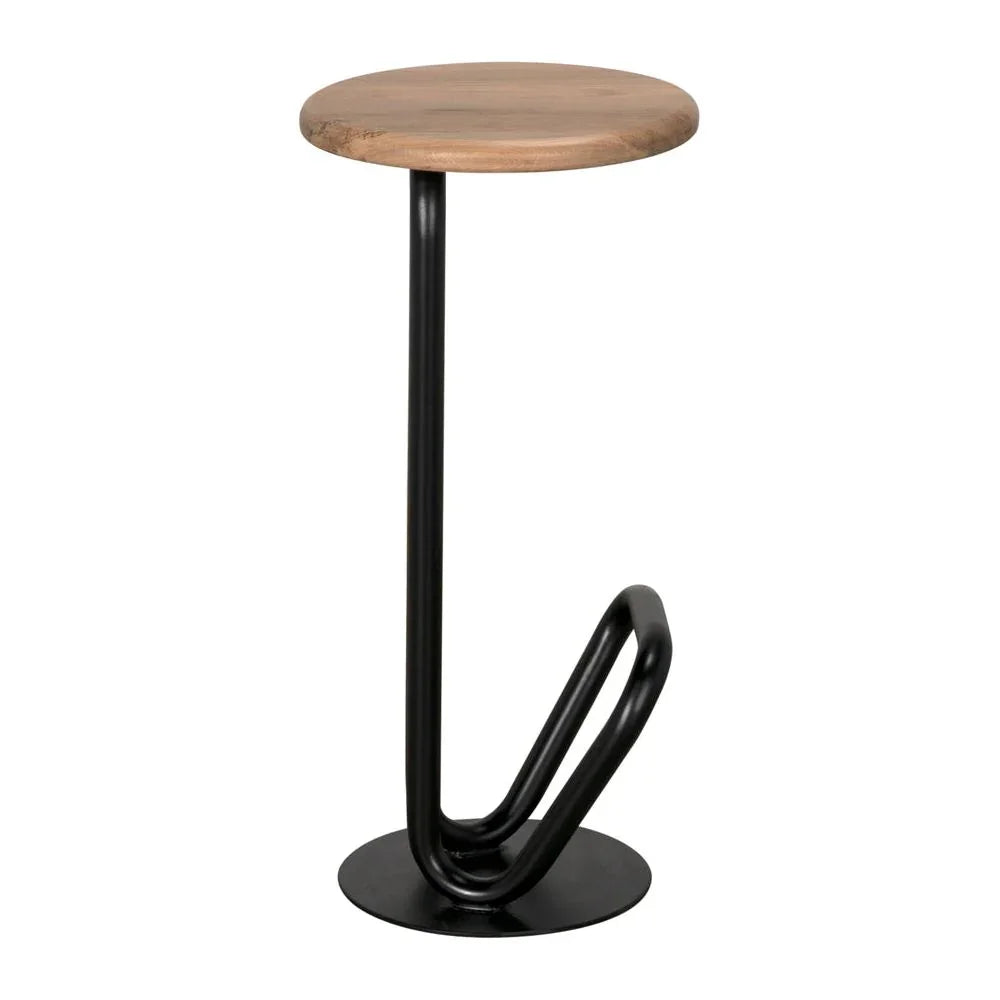 Hook Industrial Steel Framed Bar Stool - LOOMLAN - Noir - Bar Stools