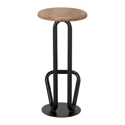 Hook Industrial Steel Framed Bar Stool - LOOMLAN - Noir - Bar Stools