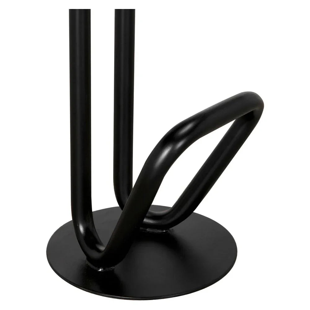 Hook Industrial Steel Framed Bar Stool - LOOMLAN - Noir - Bar Stools