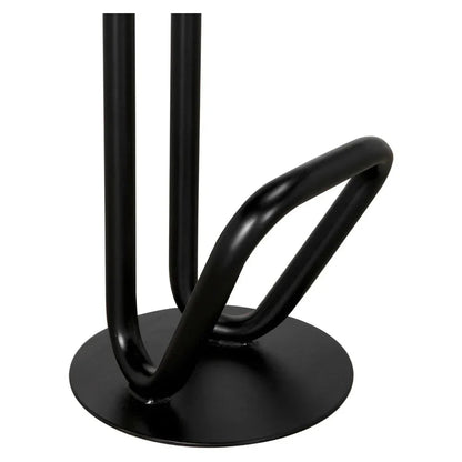 Hook Industrial Steel Framed Bar Stool - LOOMLAN - Noir - Bar Stools