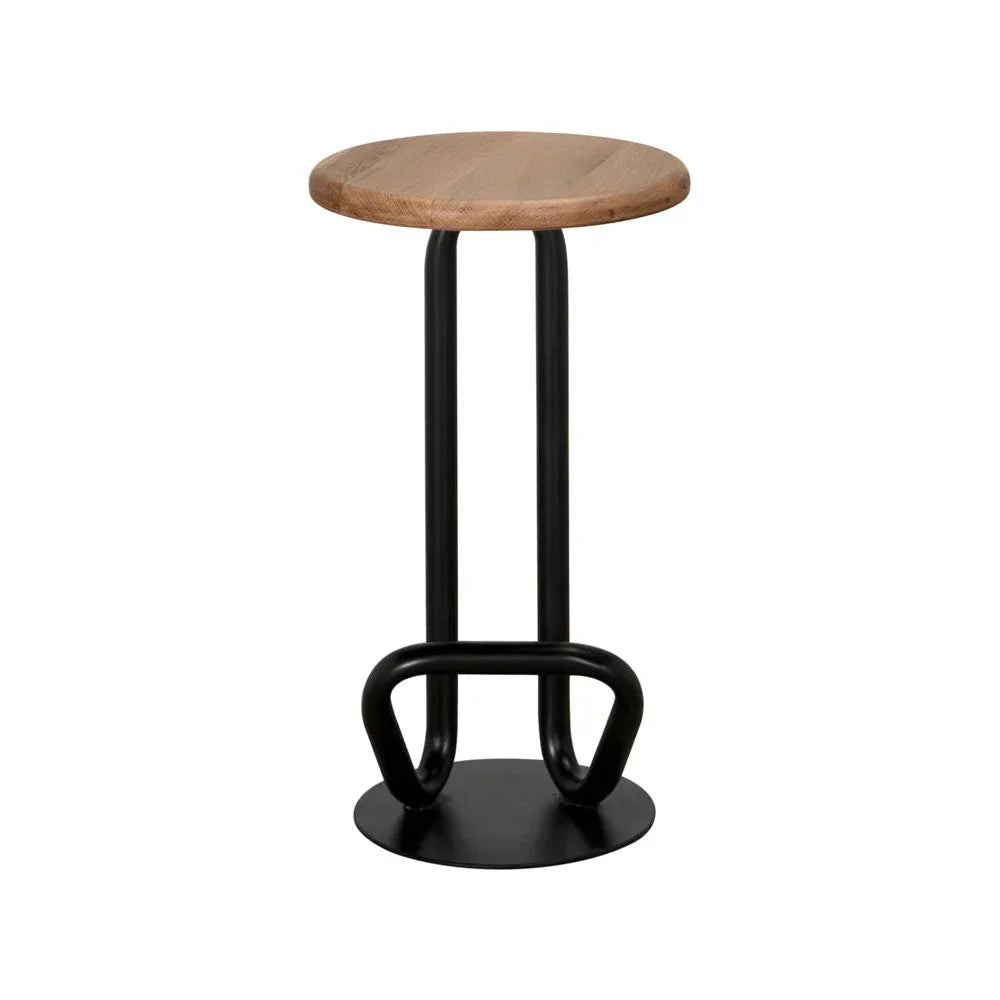 Hook Industrial Steel Framed Counter Stool - LOOMLAN - Noir - Counter Stools