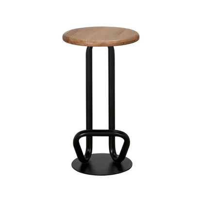 Hook Industrial Steel Framed Counter Stool - LOOMLAN - Noir - Counter Stools