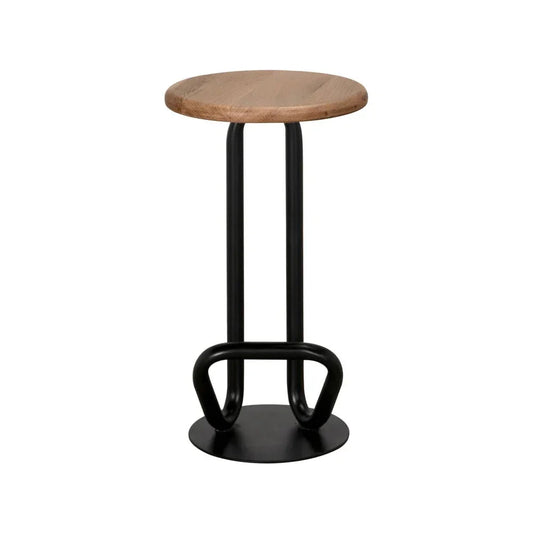 Hook Industrial Steel Framed Counter Stool - LOOMLAN - Noir - Counter Stools