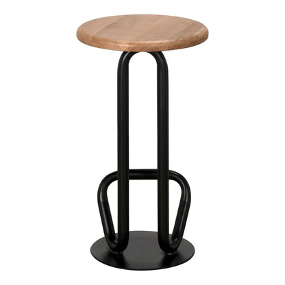 Hook Industrial Steel Framed Counter Stool - LOOMLAN - Noir - Counter Stools