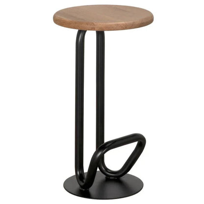 Hook Industrial Steel Framed Counter Stool - LOOMLAN - Noir - Counter Stools