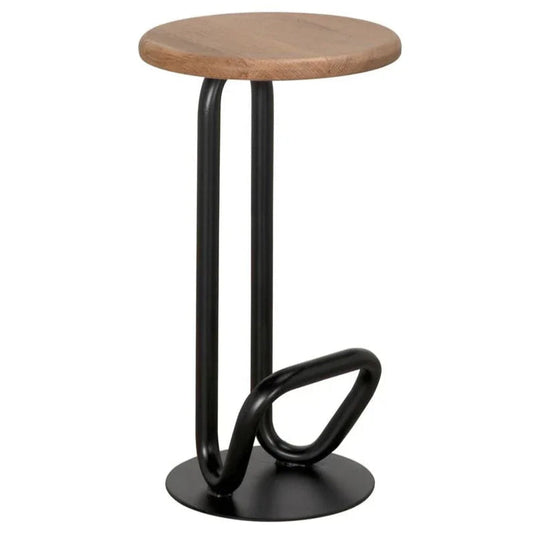 Hook Industrial Steel Framed Counter Stool - LOOMLAN - Noir - Counter Stools