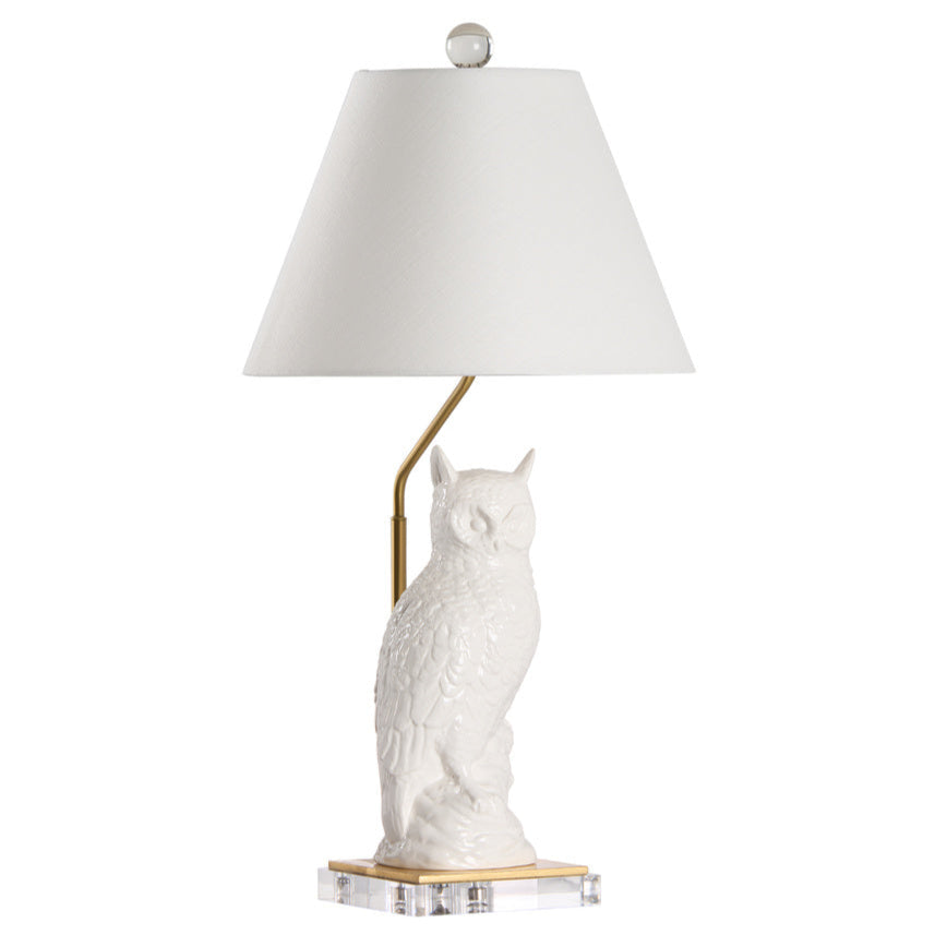 Hoot Ceramic Owl Table Lamp