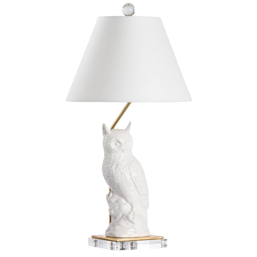 Hoot Ceramic Owl Table Lamp