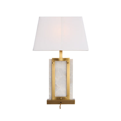 Hopewell Alabaster White Table Lamp