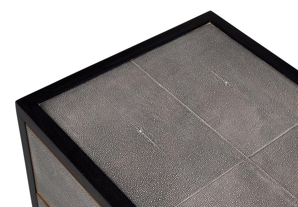 Horatio Two Drawer Leather Nightstand - LOOMLAN - Sarreid - Nightstands