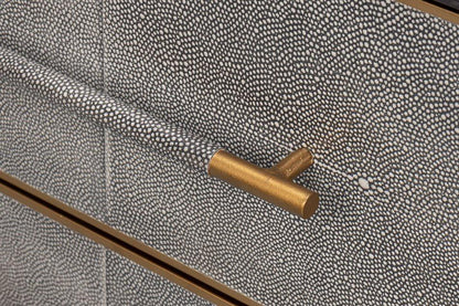 Horatio Two Drawer Leather Nightstand - LOOMLAN - Sarreid - Nightstands