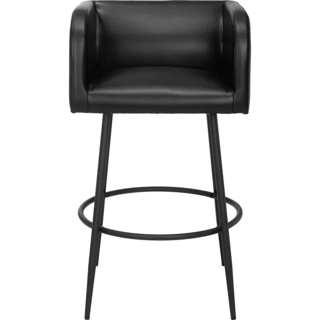 Horbat Barstool (Set of 2) Black - LOOMLAN - Zuo Modern - Bar Stools