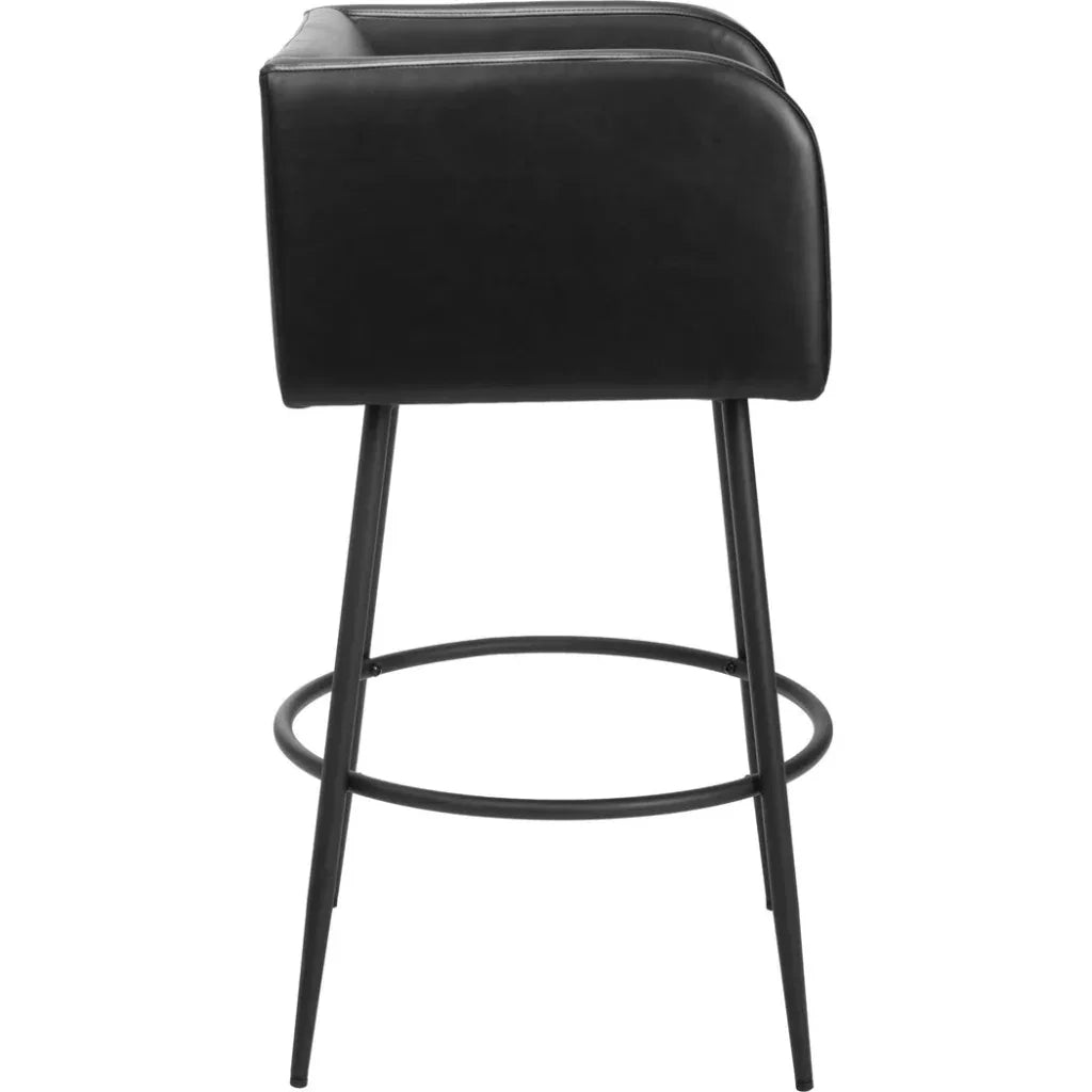 Horbat Barstool (Set of 2) Black - LOOMLAN - Zuo Modern - Bar Stools