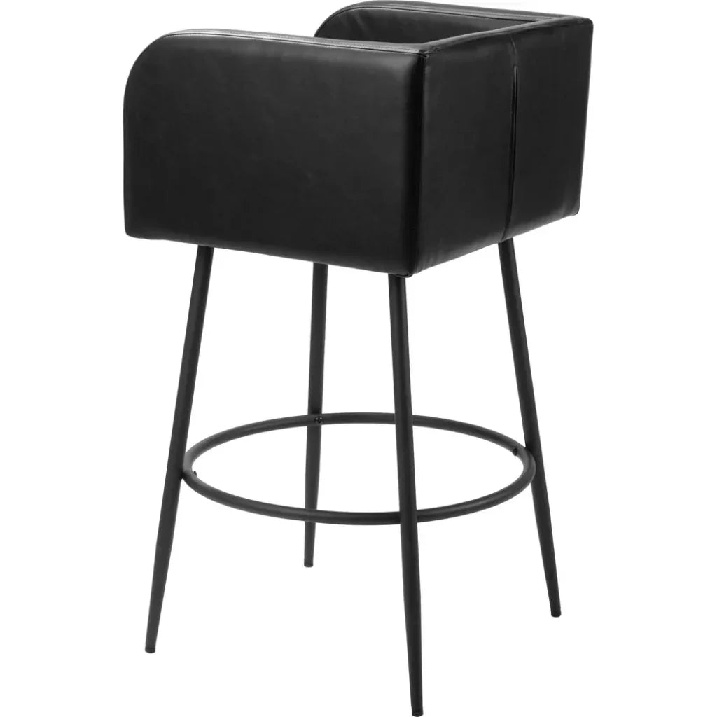Horbat Barstool (Set of 2) Black - LOOMLAN - Zuo Modern - Bar Stools