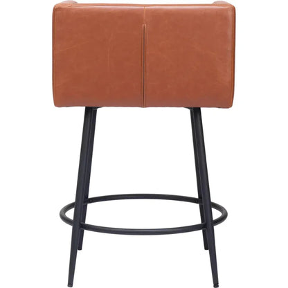 Horbat Counter Stool (Set of 2) Brown - LOOMLAN - Zuo Modern - Counter Stools