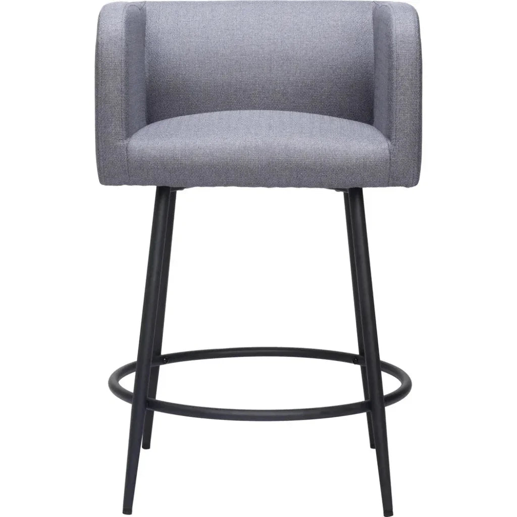 Horbat Counter Stool (Set of 2) Gray - LOOMLAN - Zuo Modern - Counter Stools