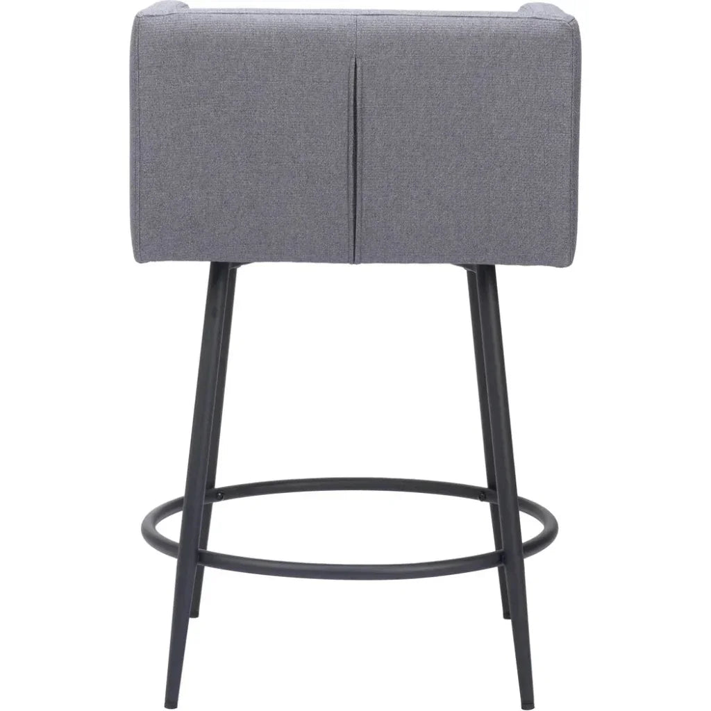 Horbat Counter Stool (Set of 2) Gray - LOOMLAN - Zuo Modern - Counter Stools