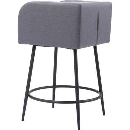 Horbat Counter Stool (Set of 2) Gray - LOOMLAN - Zuo Modern - Counter Stools