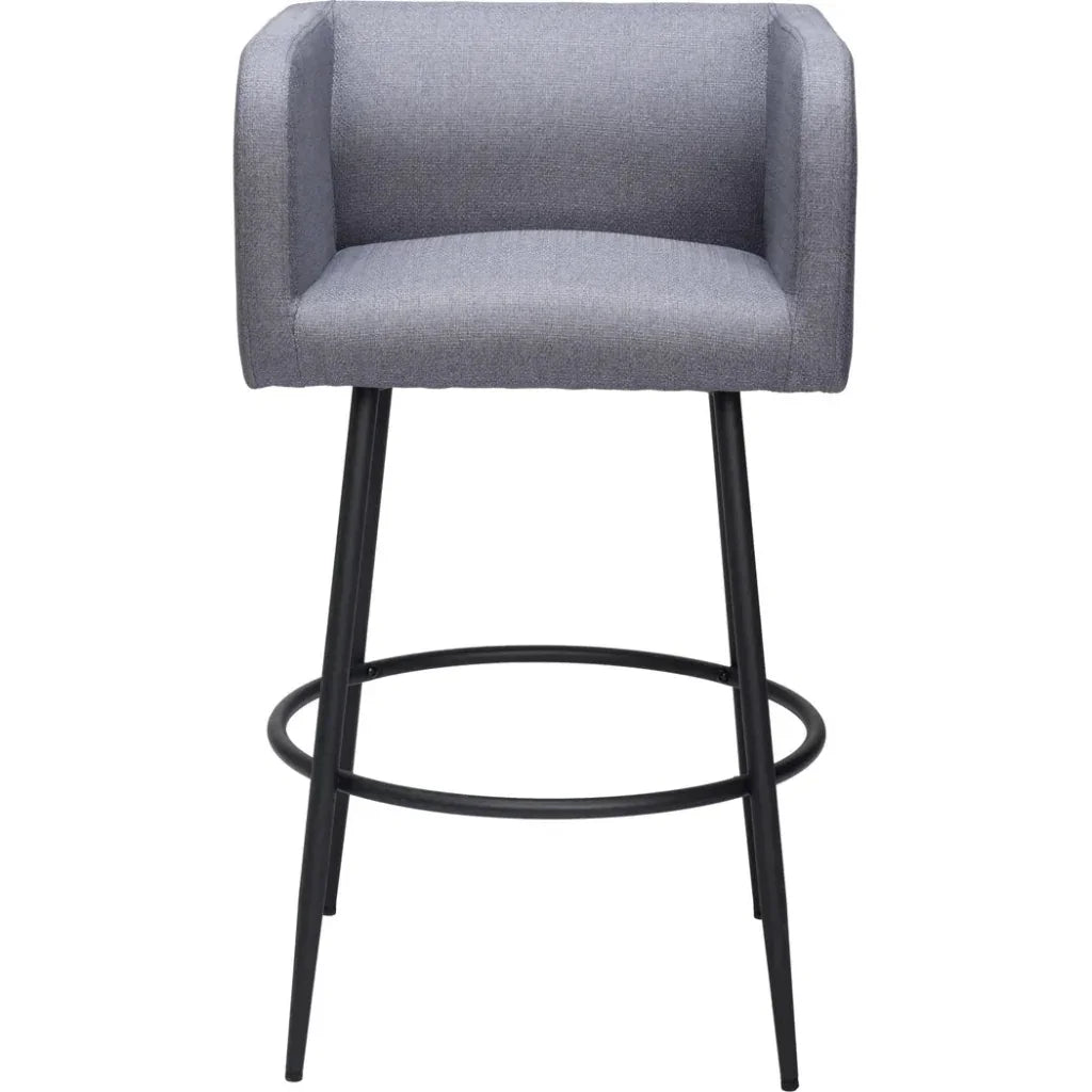 Horbat Barstool (Set of 2) Gray - LOOMLAN - Zuo Modern - Bar Stools