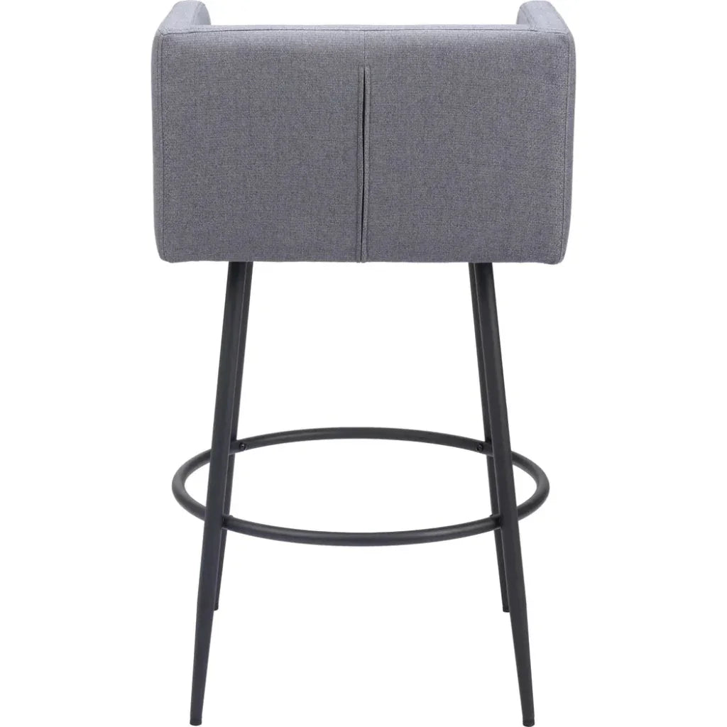 Horbat Barstool (Set of 2) Gray - LOOMLAN - Zuo Modern - Bar Stools
