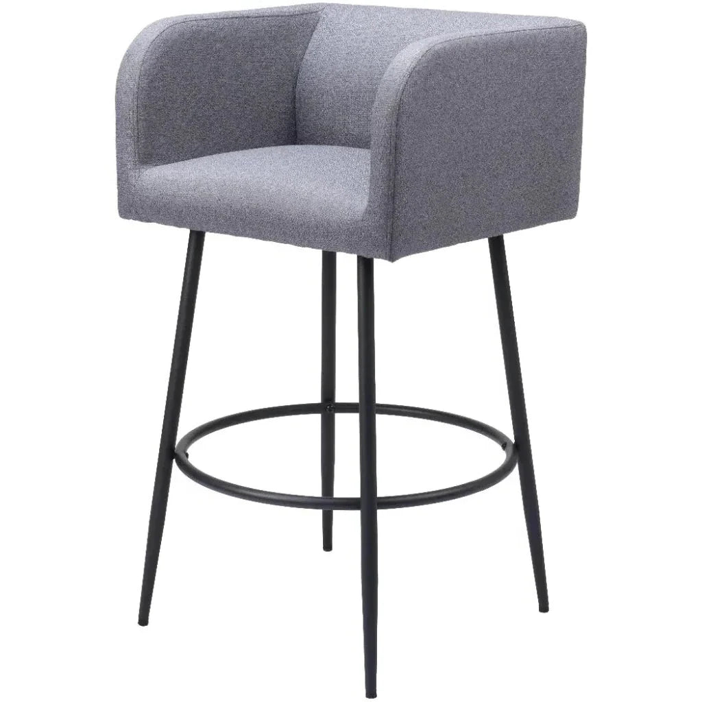 Horbat Barstool (Set of 2) Gray - LOOMLAN - Zuo Modern - Bar Stools