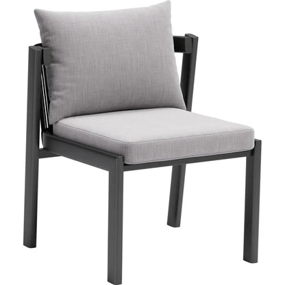 Horizon Aluminum Gray Dining Chair 2PC-Outdoor Dining Chairs-Zuo Modern-LOOMLAN