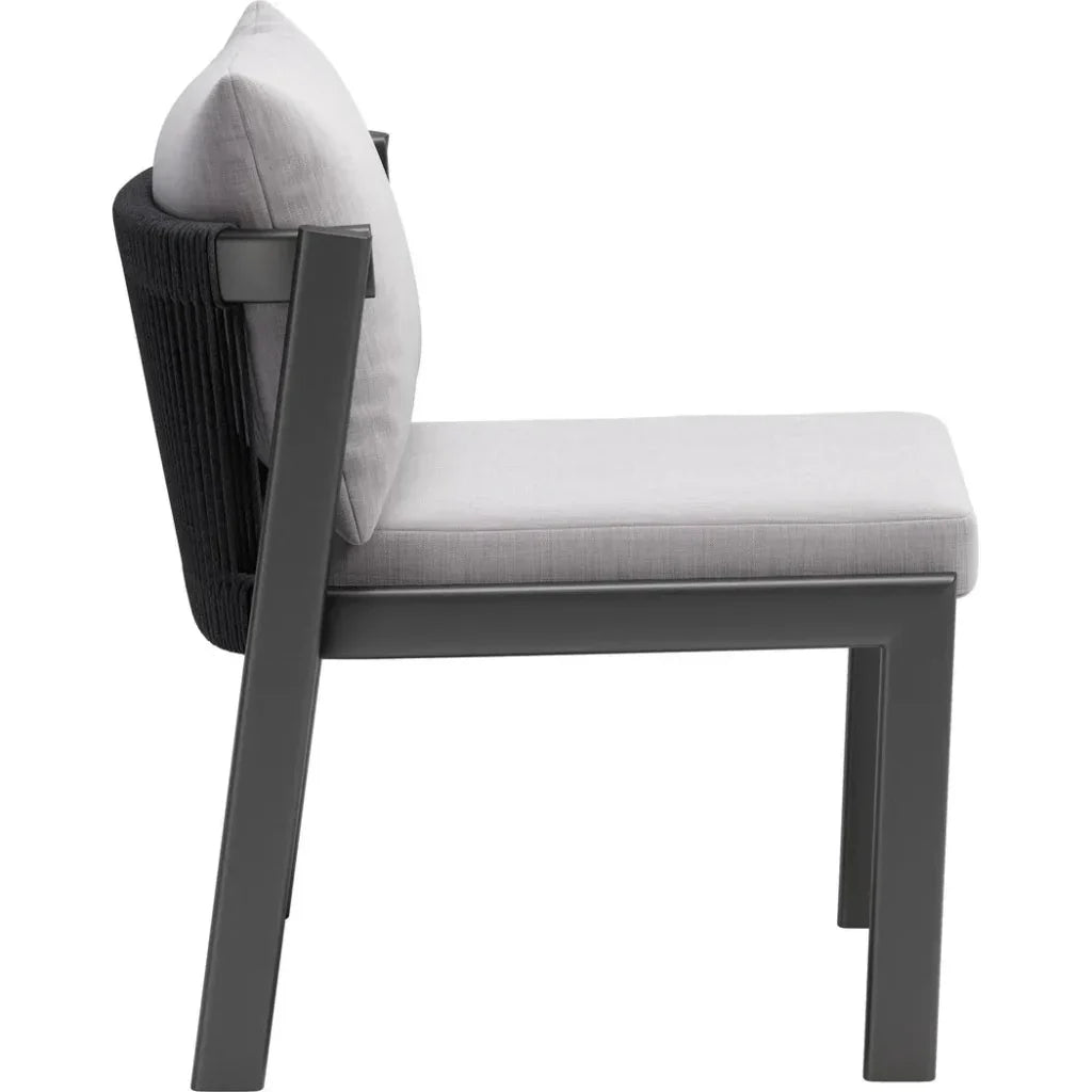 Horizon Aluminum Gray Dining Chair 2PC-Outdoor Dining Chairs-Zuo Modern-LOOMLAN