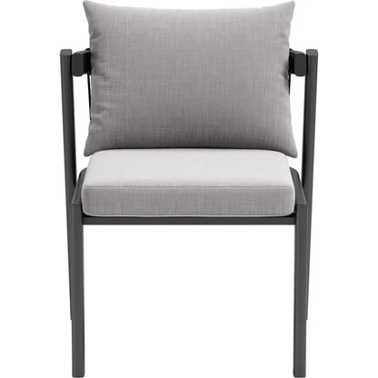 Horizon Aluminum Gray Dining Chair 2PC-Outdoor Dining Chairs-Zuo Modern-LOOMLAN