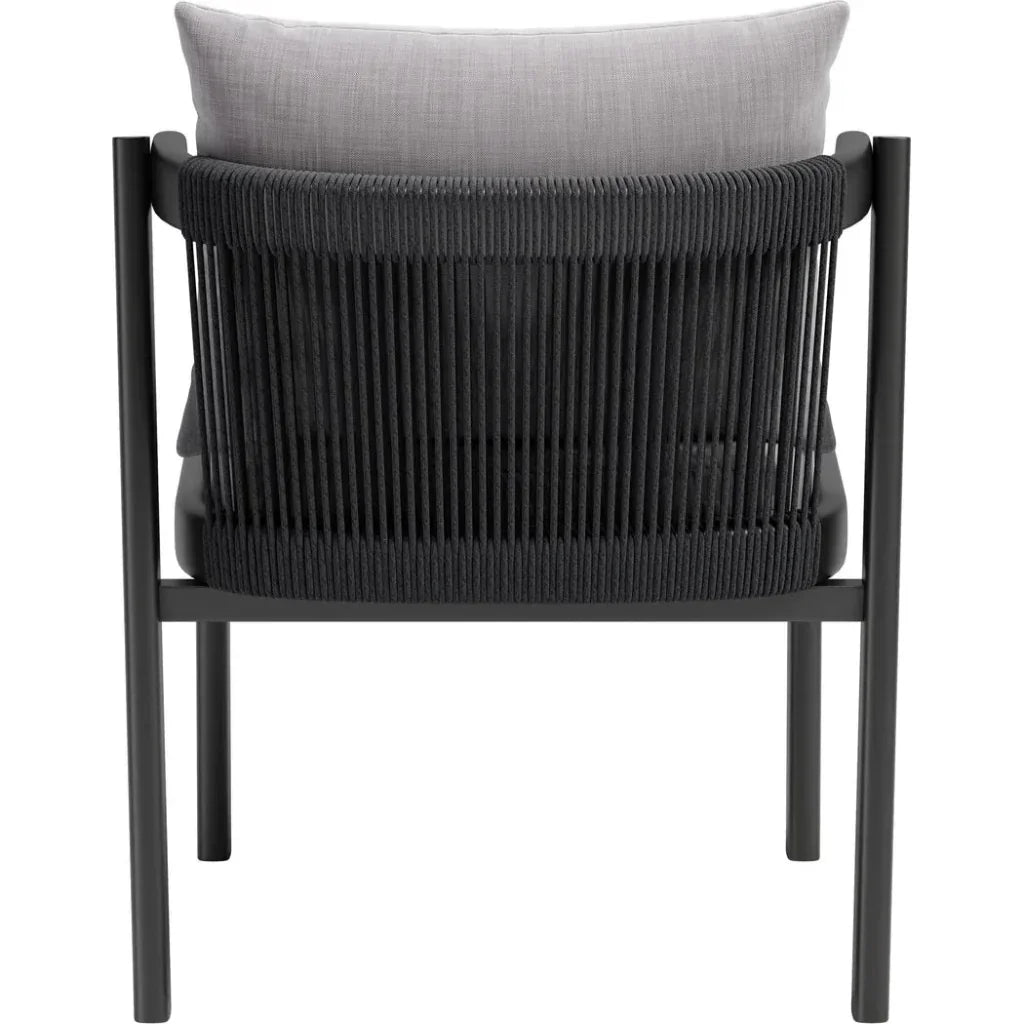 Horizon Aluminum Gray Dining Chair 2PC-Outdoor Dining Chairs-Zuo Modern-LOOMLAN