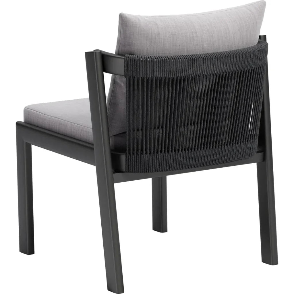 Horizon Aluminum Gray Dining Chair 2PC-Outdoor Dining Chairs-Zuo Modern-LOOMLAN