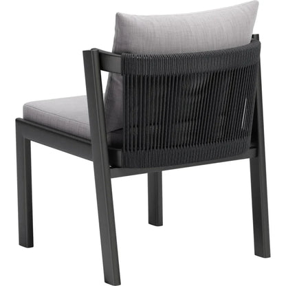 Horizon Aluminum Gray Dining Chair 2PC-Outdoor Dining Chairs-Zuo Modern-LOOMLAN