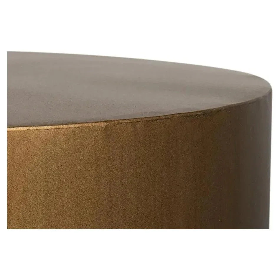 Horizon Metal Gold Round End Table - LOOMLAN - Side Tables