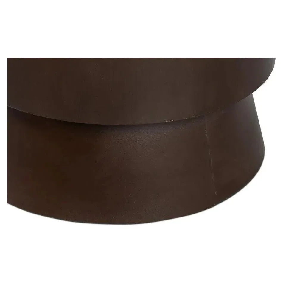 Horizon Metal Gold Round End Table - LOOMLAN - Side Tables