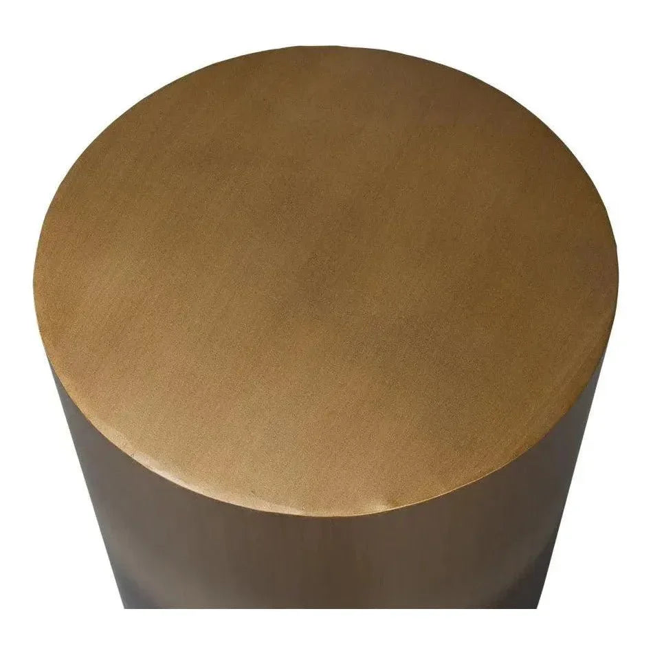 Horizon Metal Gold Round End Table - LOOMLAN - Side Tables