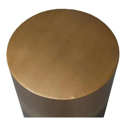 Horizon Metal Gold Round End Table - LOOMLAN - Side Tables