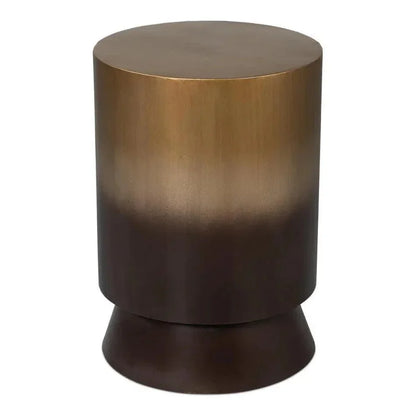 Horizon Metal Gold Round End Table - LOOMLAN - Side Tables