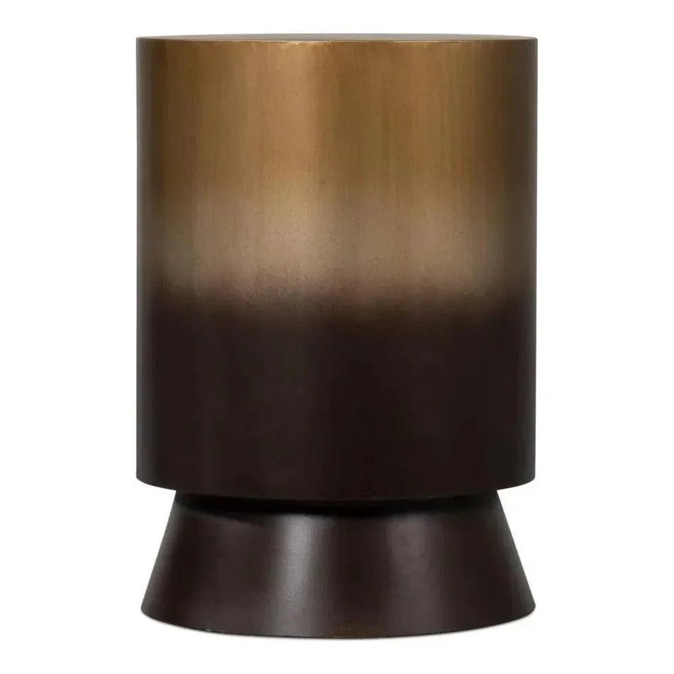 Horizon Metal Gold Round End Table - LOOMLAN - Side Tables