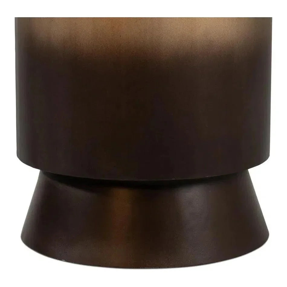 Horizon Metal Gold Round End Table - LOOMLAN - Side Tables