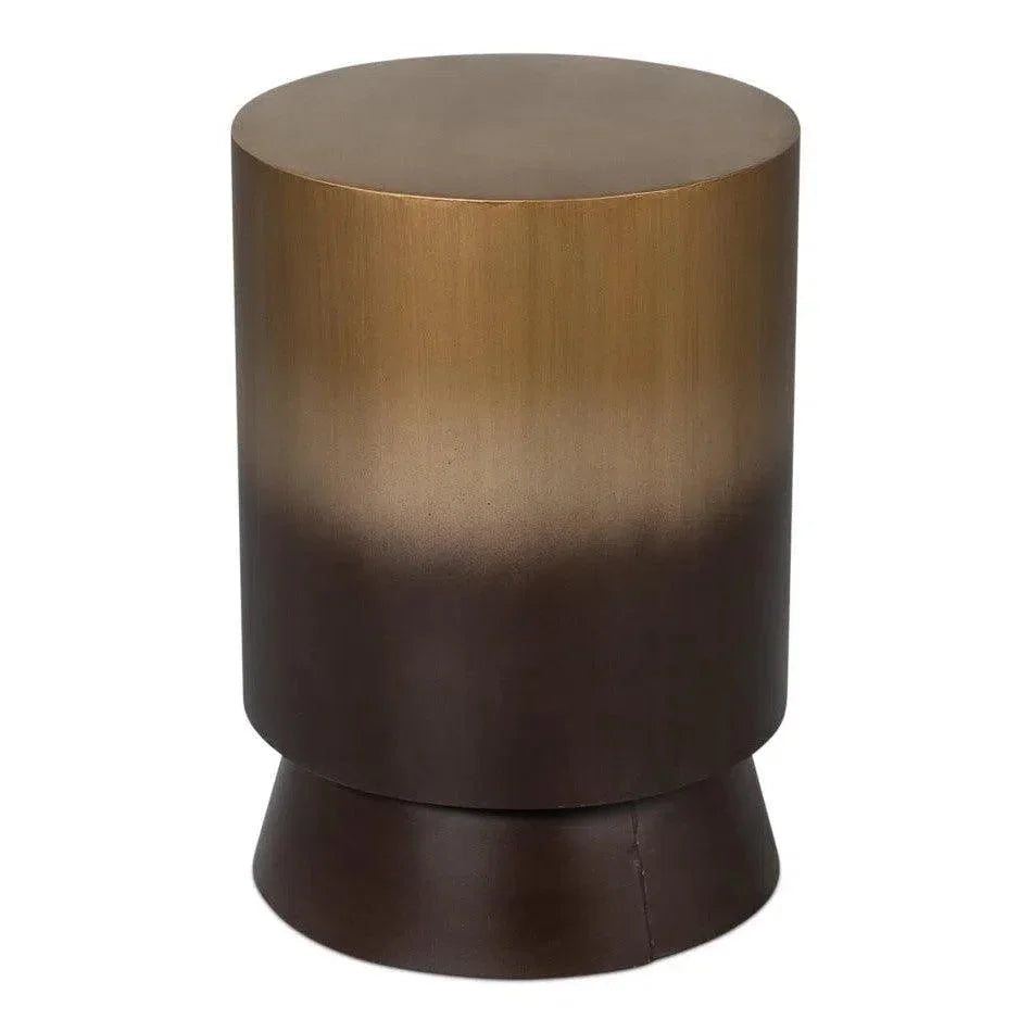 Horizon Metal Gold Round End Table - LOOMLAN - Side Tables