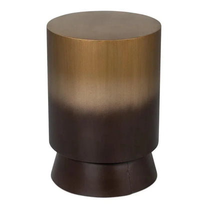 Horizon Metal Gold Round End Table - LOOMLAN - Side Tables