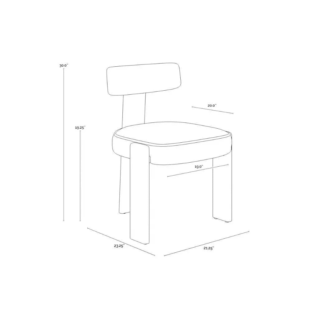 Horton Leather Armless Dining Chair 2PC - LOOMLAN - SUNPAN - Dining Chairs