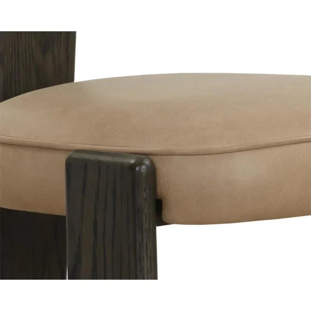 Horton Leather Armless Dining Chair 2PC - LOOMLAN - SUNPAN - Dining Chairs