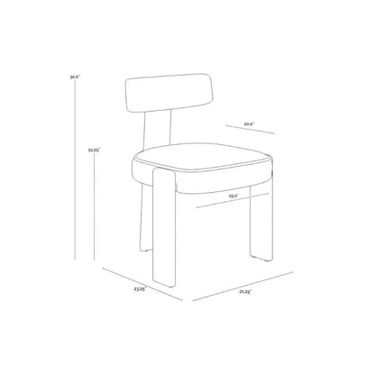 Horton Leather Armless Dining Chair 2PC - LOOMLAN - SUNPAN - Dining Chairs