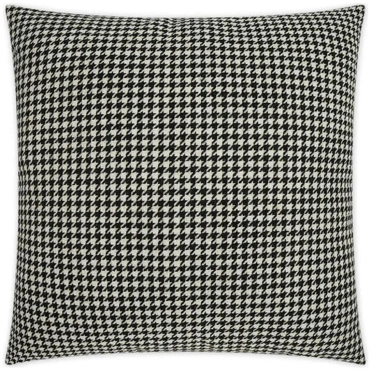Houndstooth Black Throw Pillow With Insert - LOOMLAN - D.V. Kap - Throw Pillows