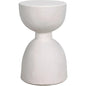 Hourglass Stool, White Fiber Cement-Garden Stools-Noir-LOOMLAN