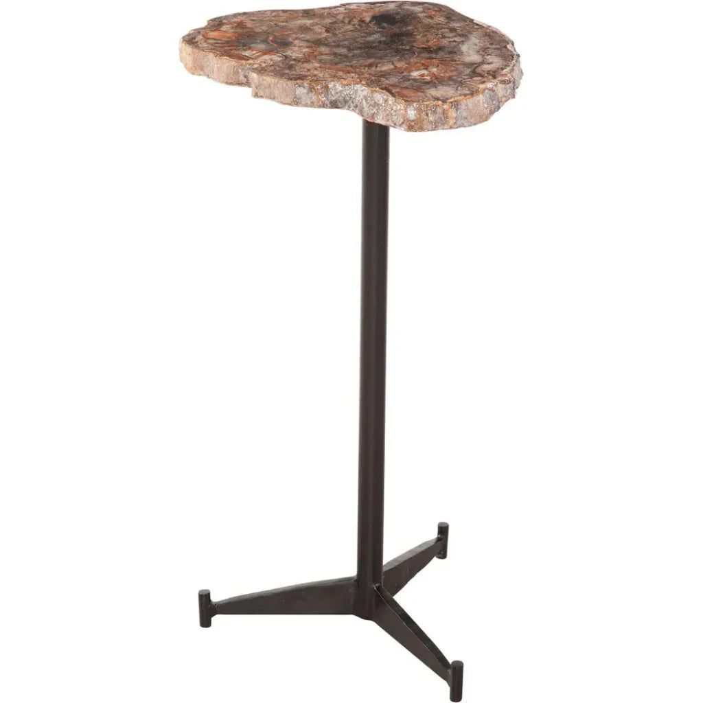 Howe Steel Brown Geometric Accent Table - LOOMLAN - Bassett Mirror - Side Tables