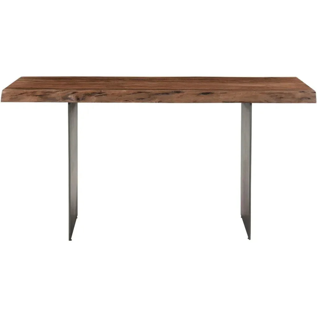 Howell Natural Wood and Iron Desk-Home Office Desks-Moe's Home-LOOMLAN