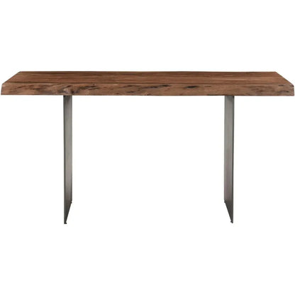 Howell Natural Wood and Iron Desk-Home Office Desks-Moe's Home-LOOMLAN