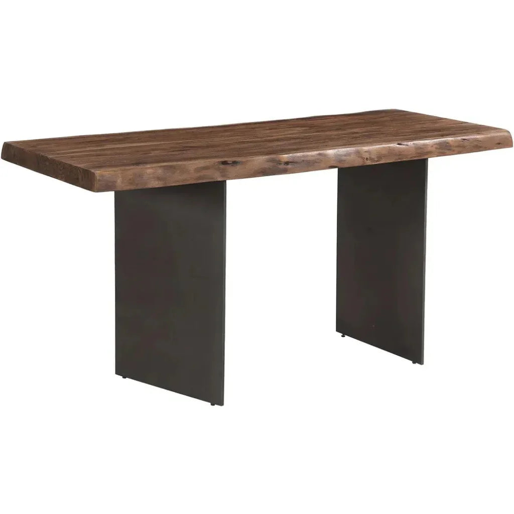 Howell Natural Wood and Iron Desk-Home Office Desks-Moe's Home-LOOMLAN
